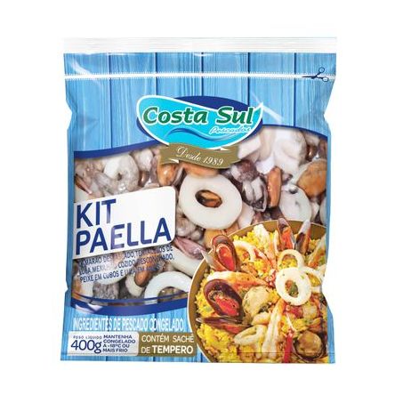 Ingredientes Para Paella Costa Do Sul Lula, Mexilhão, Polvo E Camarão 400G
