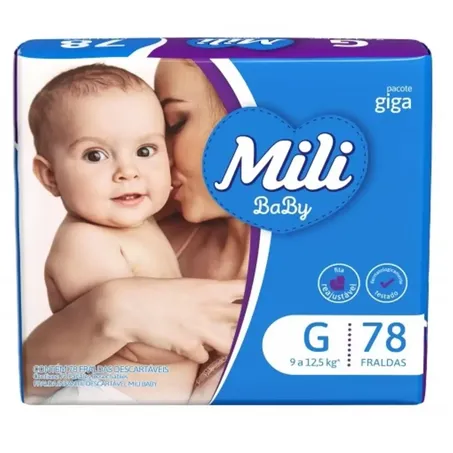 Fralda mili baby giga c/78 g