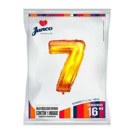 Balao Junco Metalizado 40cm N7 Dourado
