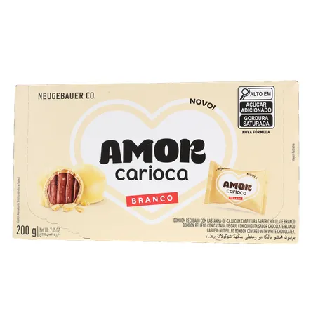 Bombom Amor Carioca Branco Cx 200g | Andorinha Hiper Center