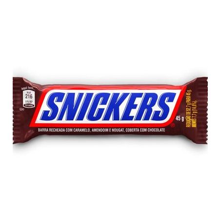 Chocolate snickers amendoim 45g