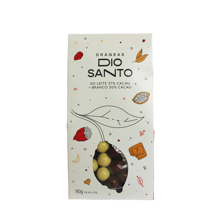 DRAGEA CHOC AO LEITE/BR DIO SANTO 90G