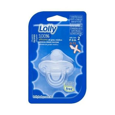 CHUPETA LOLLY ORTODÔNTICA 100%SILICONE T2 +6MESES C/1