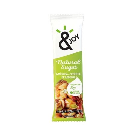 BARRA CEREAL JOY NATURAL SUGAR AMENDOAS 