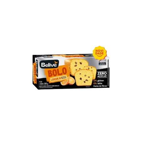 BOLO LARANJA C/CHOCOLATE ZERO BELIVE 260 G        