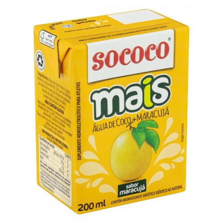 Agua coco sococo 200ml+ maracuja