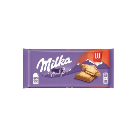 CHOCOLATE BARRA LU MILKA 87G