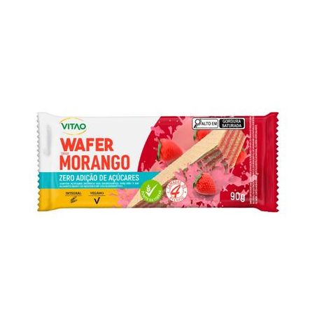 Wafer vitao 90gr integral morango