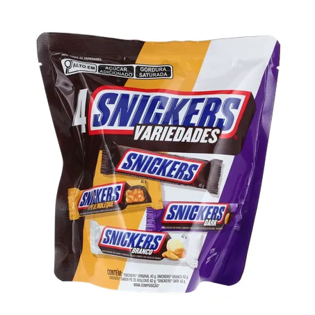 Chocolate Snickers Variedades Pacote 171g 
  360-0