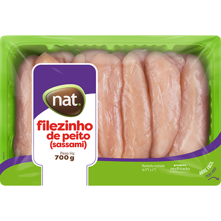Filé de peito de frango Nat sassami bandeja resfriado 700g