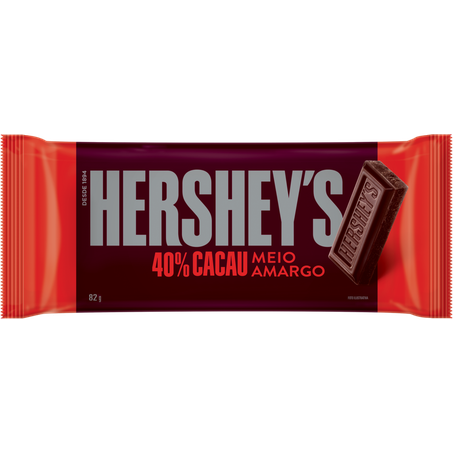 Choc hersheys 82g 40 por meio amargo