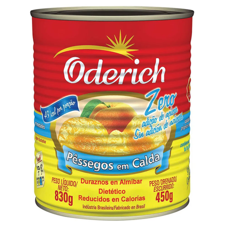 PÊSSEGO EM CALDA ODERICH METADES ZERO 450G