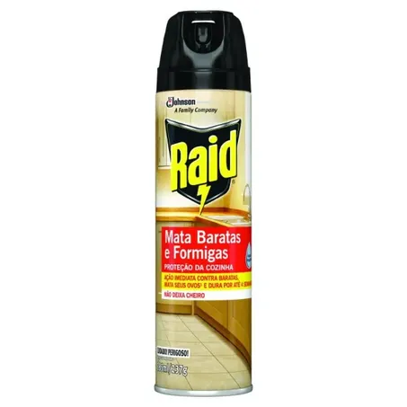 Inseticida raid aerosol barata formiga 285ml