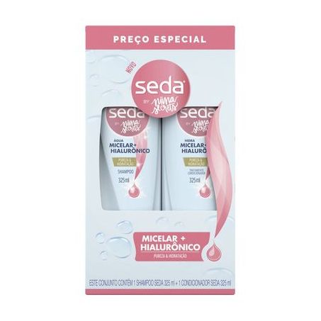 Kit sh 325ml+cond seda 325ml micel.hialu