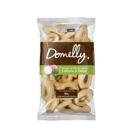 BISCOITO DOMELLY POLVILHO CEBOLA E SALSA 80G