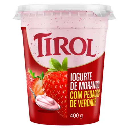 Iogurte tirol kon morango pote 400g
