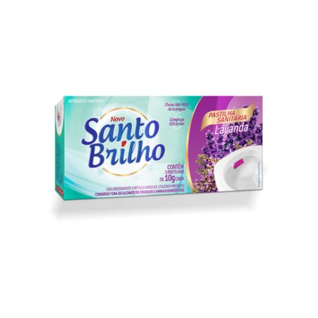 SANTO BRILHO PASTILHA ADESIVA LAVANDA C/3         