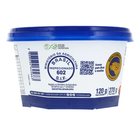 Queijo Burrata de Búfala Búfalo Dourado Pote 270gr 360-26