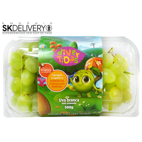 UVA BRANCA DOCE SEM SEMENTES [VERDE] 500G