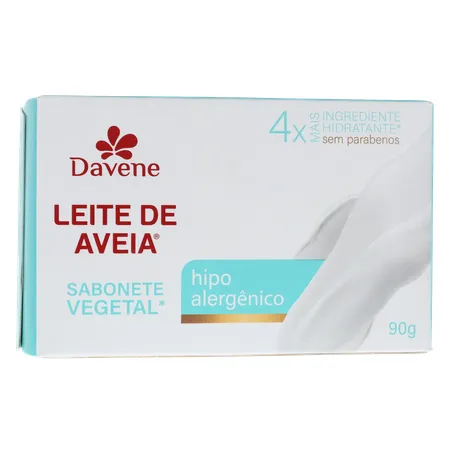 Sabonete Barra Vegetal Davene sem Perfume Leite de Aveia Clássico Caixa 90gr 360-17
