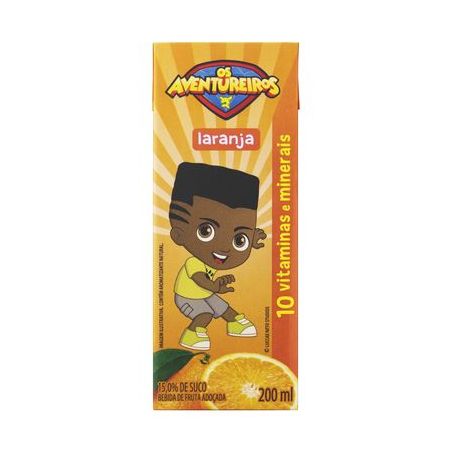 Suco aventureiros laranja 200ml