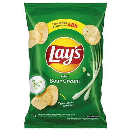 BATATA LAYS 70G SOUR CREAM