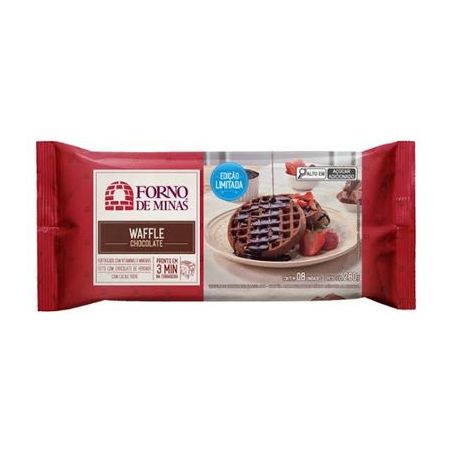 Waffle chocolate forno minas cong 280g