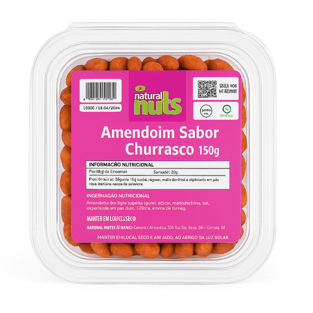 Amendoim Sabor Churrasco Natural Nuts 150G