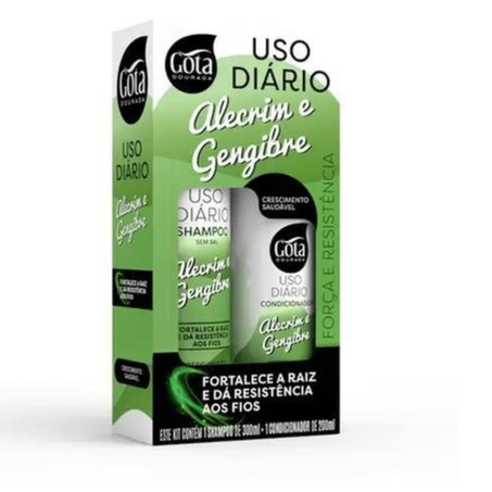 Kit Gota Dourada Alecrim e Gengibre Shampoo 300ml e Condicionador 200ml 
 