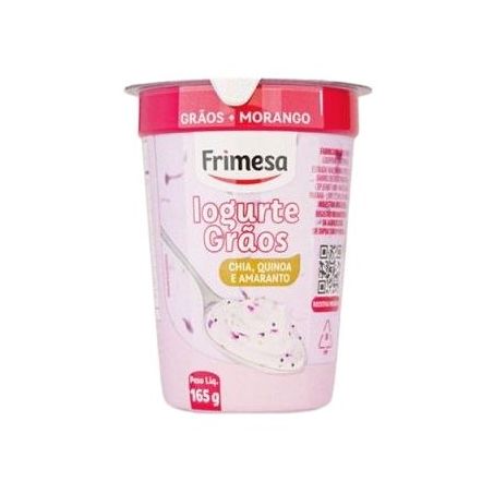 Iogurte frimesa grãos chia, quinoa e amaranto + morango copo 165g