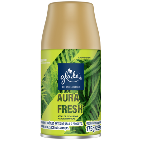 Purificador ambiente glade automatico refil 269ml aura fresh