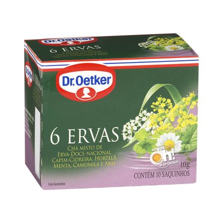 Chá dr.oetker 6 ervas c/10 10g