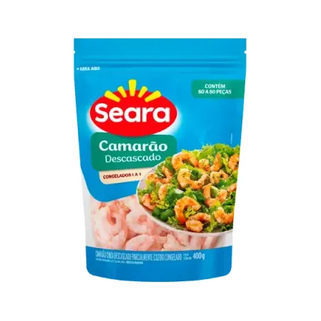 CAMARÃO DESCASCADO 30/50 PEÇA CONGELADA SEARA 400G