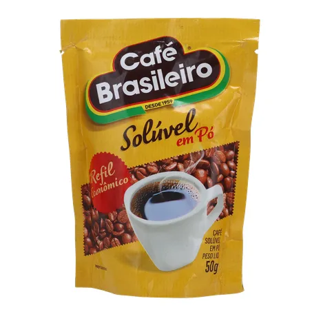 Café brasileiro solúvel sachê 50g 360-1