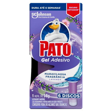 Refil Sanitário de Lavanda em Gel Adesivo Pato Caixa Com 6 Discos