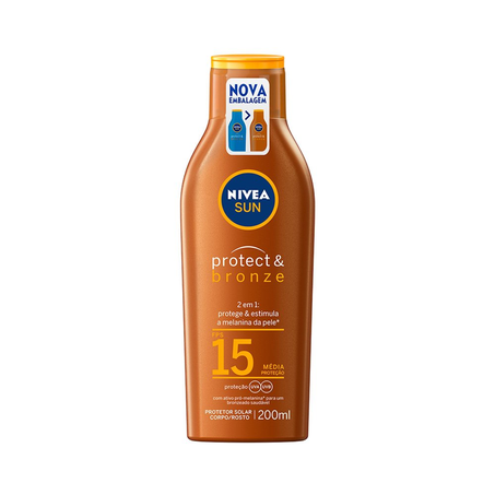Protetor Solar Nivea Sun ProtectBronze FPS 15 200Ml