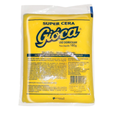 Cera pasta pacote gioca 180g amarela
