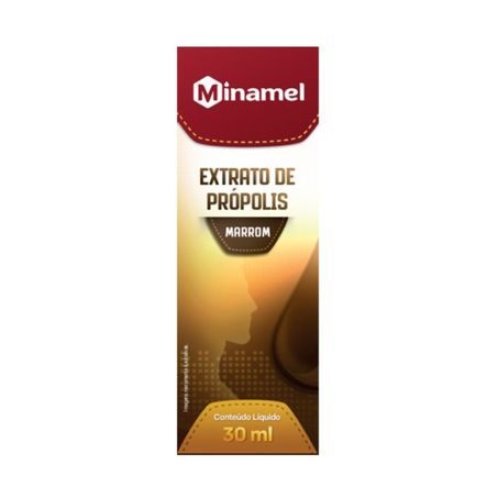 Extrato DePrópolis Minamel Marrom Fr 30Ml
