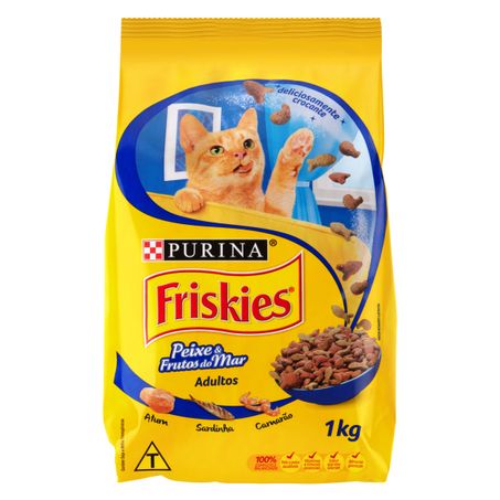 RAÇÃO PARA GATOS ADULTOS PEIXE & FRUTOS DO MAR PURINA FRISKIES
