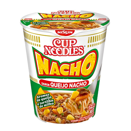 MACARRÃO INSTANTÂNEO NISSIN CUP NOODLES QUEIJO NACHO 68G