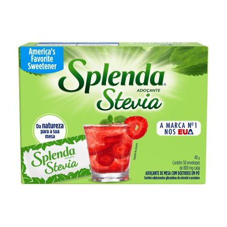 Splenda Adoçante Stevia 40G Em Pó Sachê