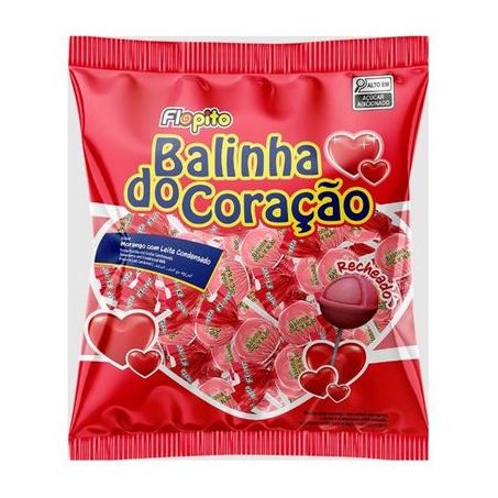 Pirulito Florestal Flopito morango 500g