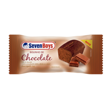 BOLINHO CHOCOLATE SEVEN BOYS PACOTE 35G