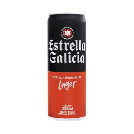 Cerveja Lager Estrella Galicia Puro Malte Lata 350ml