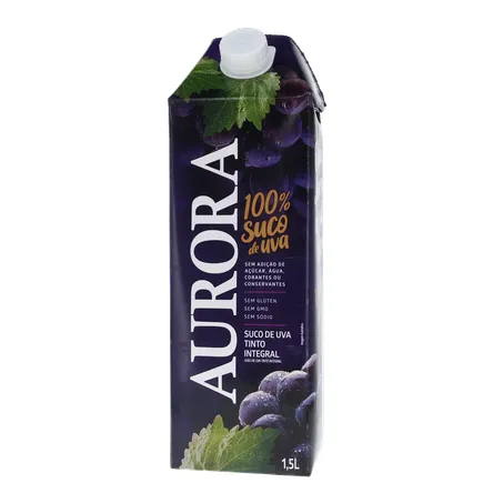 Suco Integral Uva Aurora Cx 1,5l | Andorinha Hiper Center