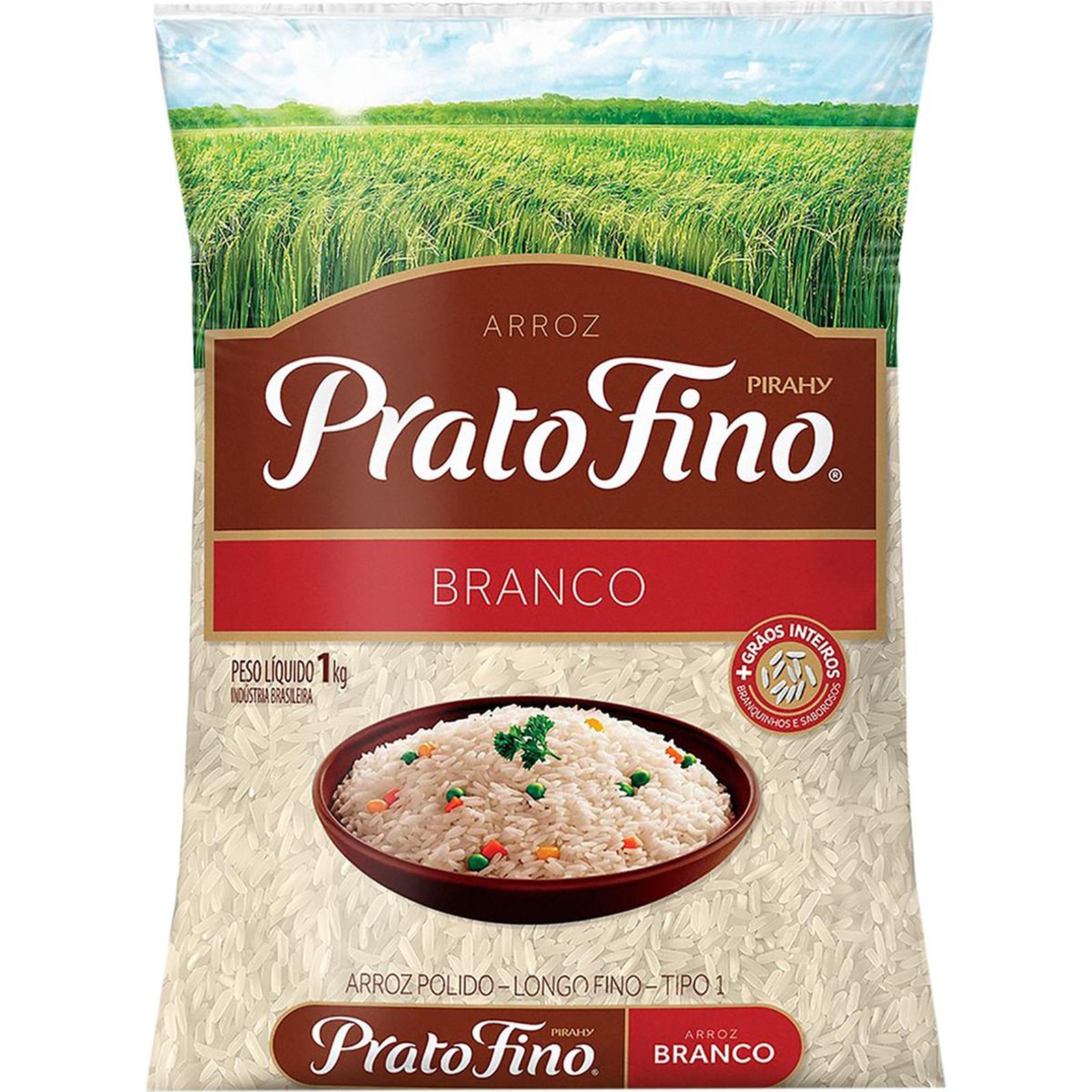 Arroz Prato Fino 1kg - Branco