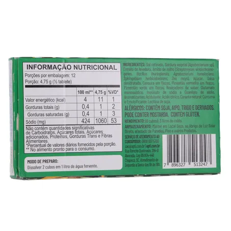 CALDO DE LEGUMES EM CUBO APTI 57G 360-16