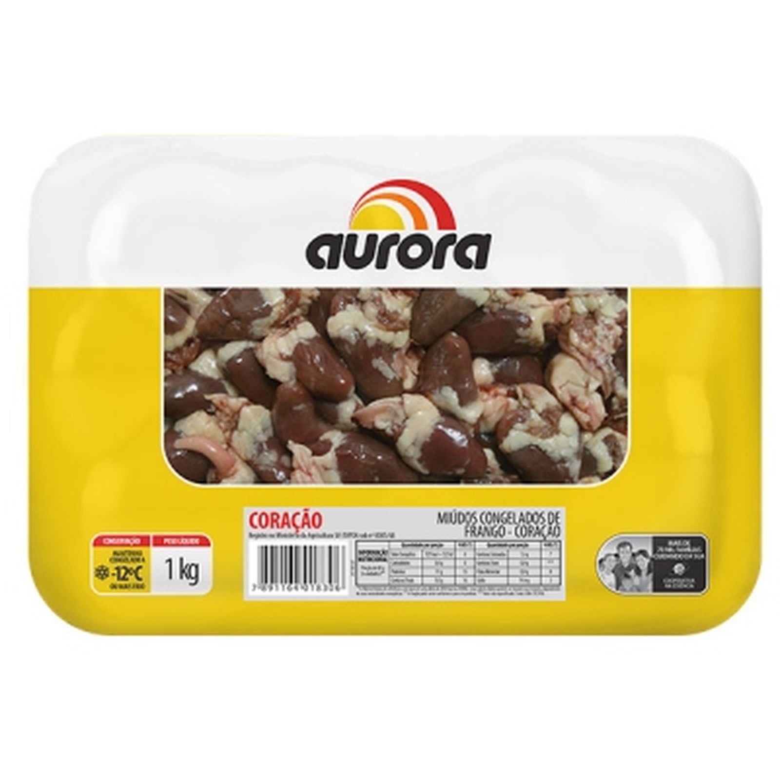 Coracao de frango aurora bdj 1kg