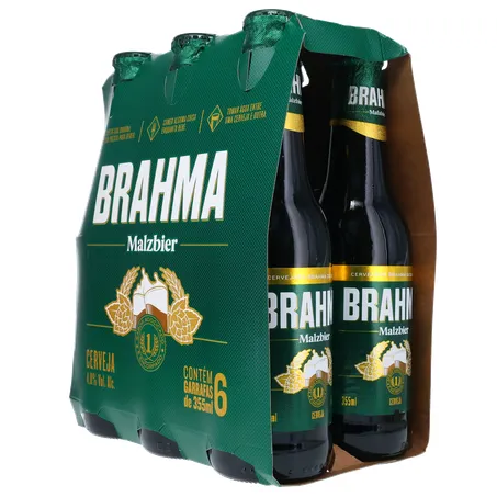 Cerveja Brahma Malzbier Long Neck 355ml C/6 360-5