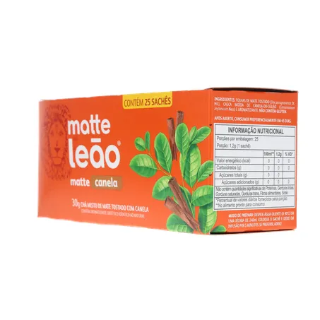 Chá Misto Matte Leão de Mate Tostado com Canela Caixa com 25un - 30gr 360-5